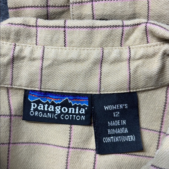 Patagonia Organic Cotton collar long sleeve button down shirt size 12 - Picture 3 of 10
